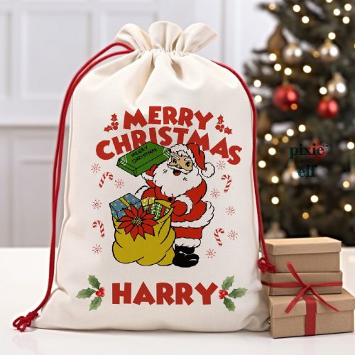 Personalised Merry Christmas Santa Sacks