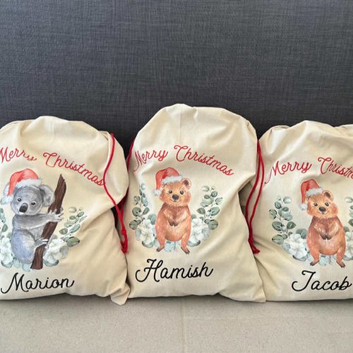 Australian Animals Christmas Santa Sacks